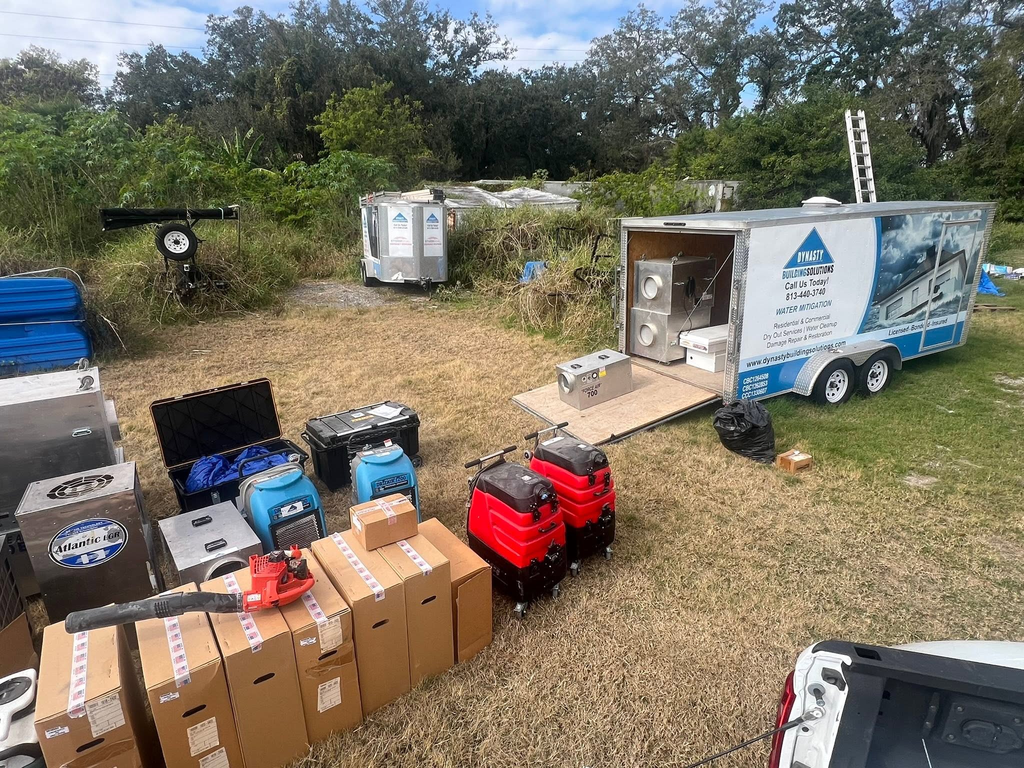 Full fleet of extraction and drying machinery