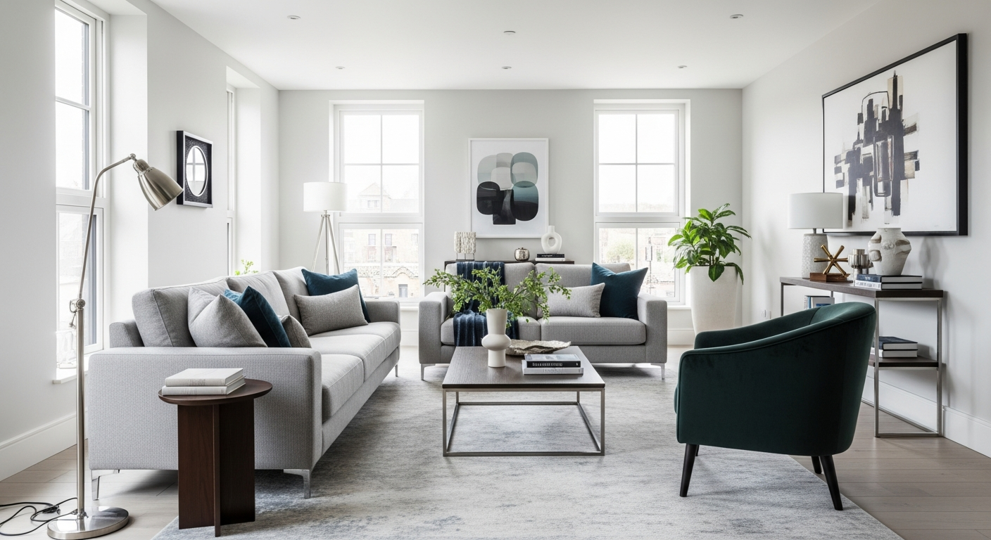Beautifully cleaned modern home interior
