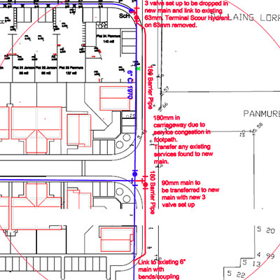 Excavation and water pipe valve installation