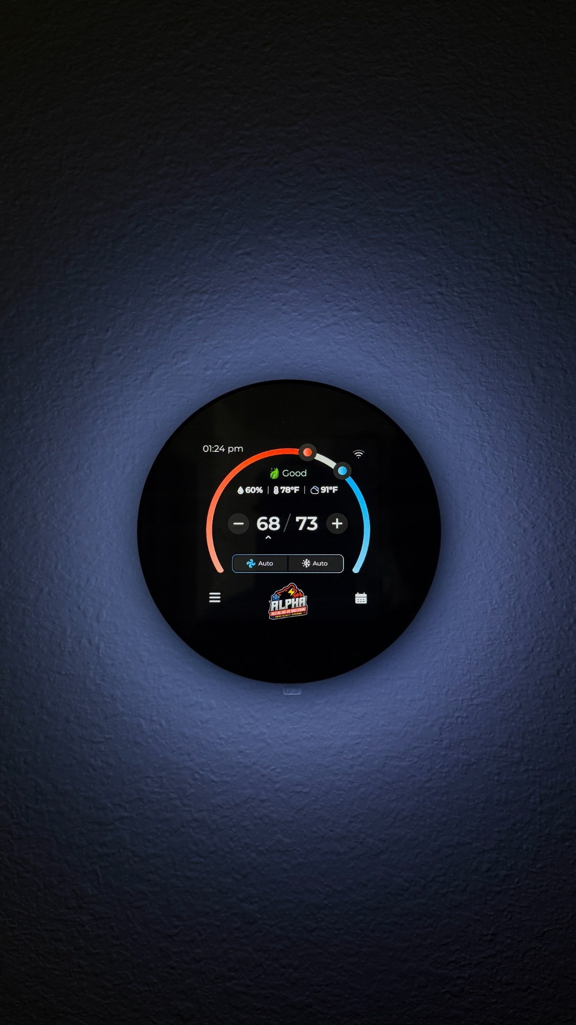 AlphaTemp Smart Thermostat Powered by Nuve Wall Installation — McAllen, TX