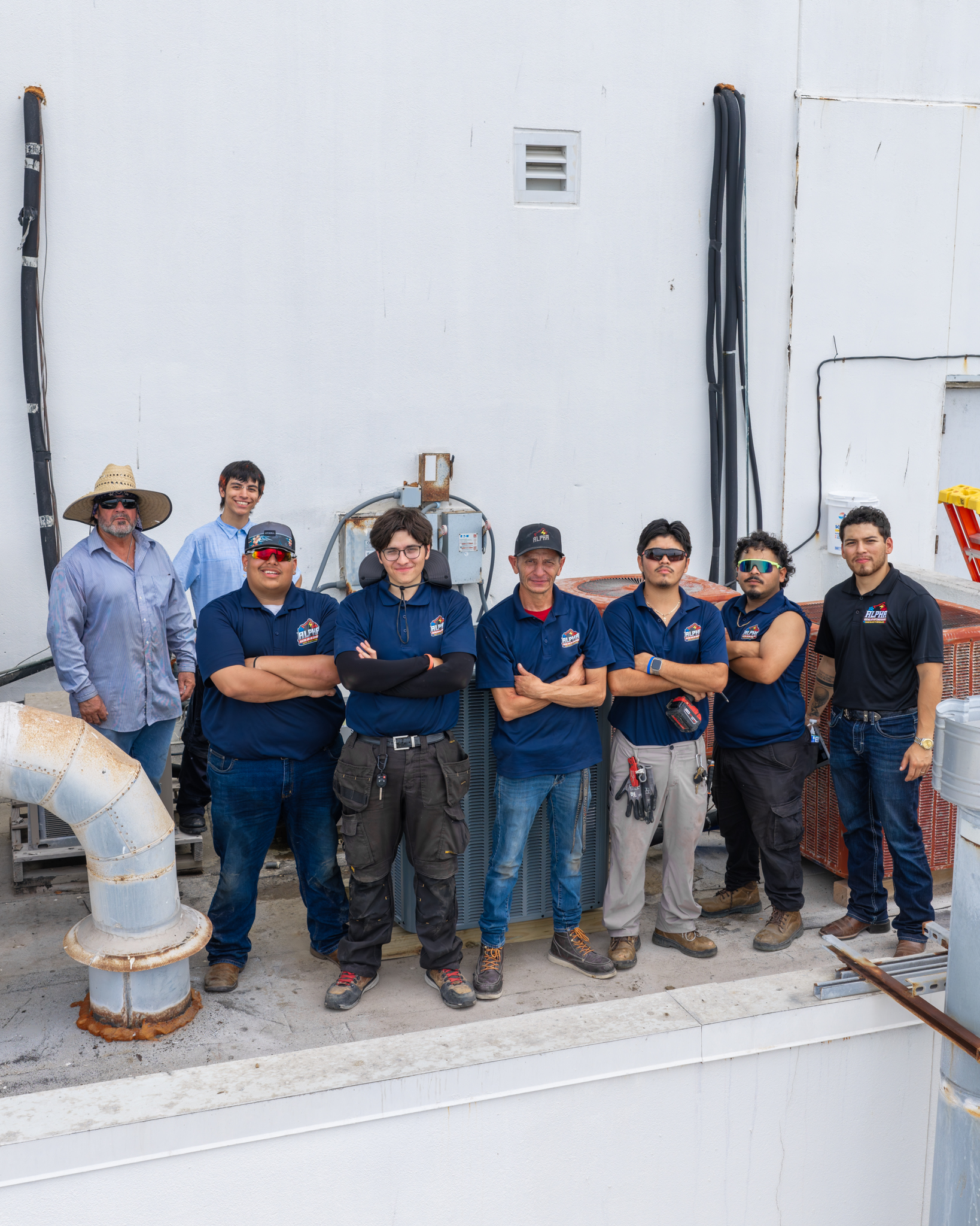 Alpha HVAC Technicians with Installed Daikin Commercial System