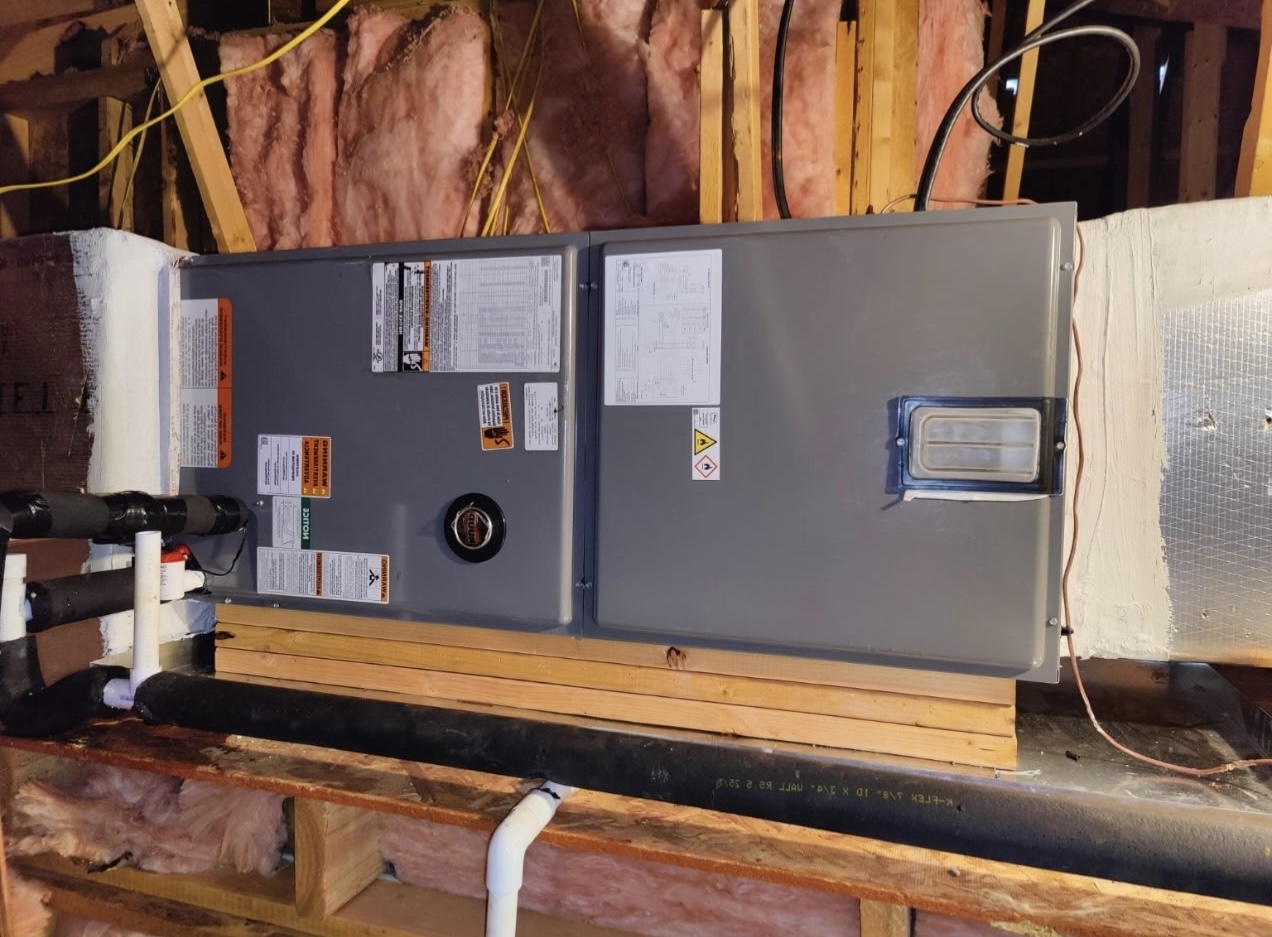 Horizontal Attic Air Handler & Emergency Drain Pan Installation — Edinburg, TX