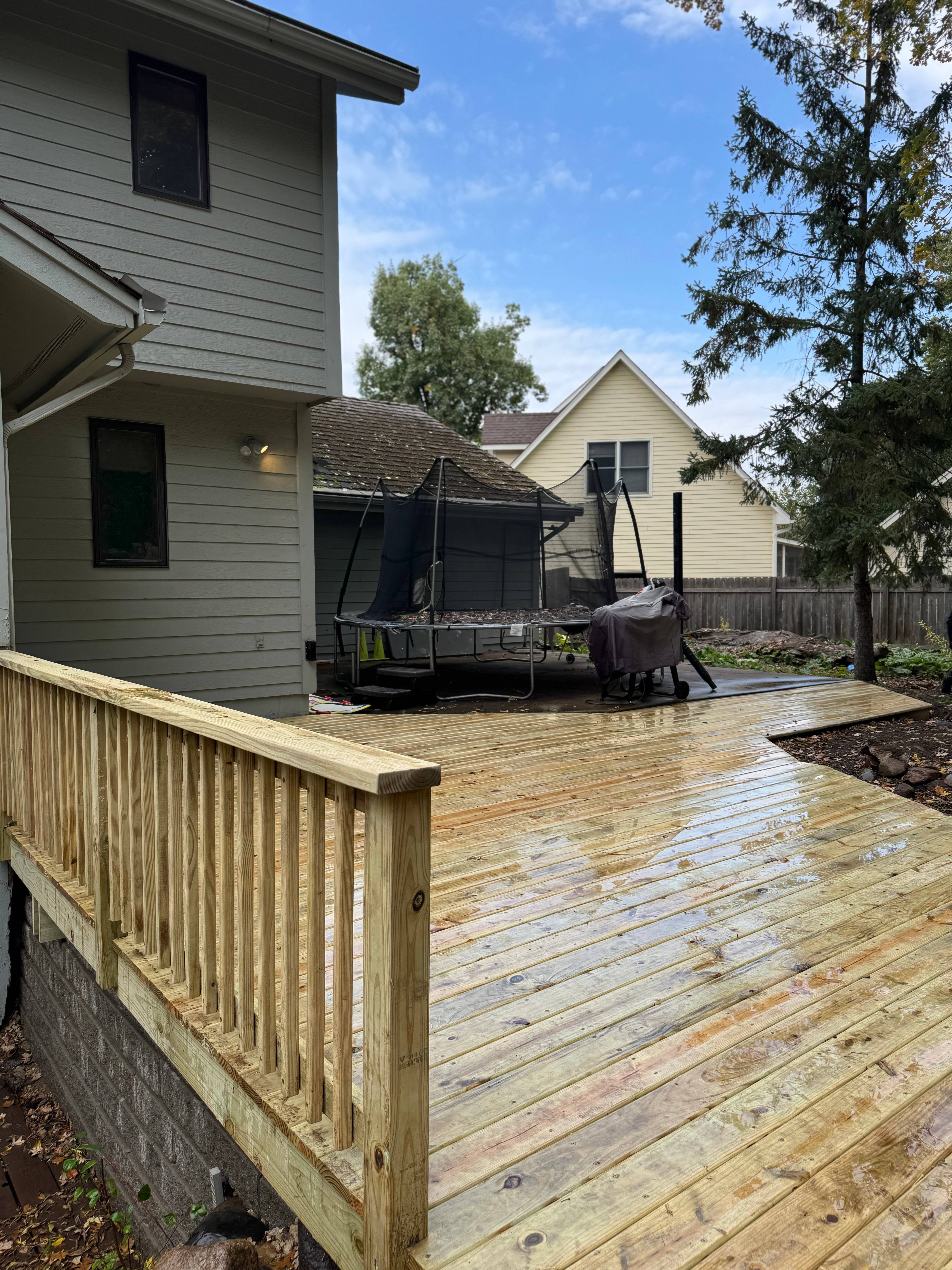 Premium outdoor deck installation by GR Landscaping in Minnesota