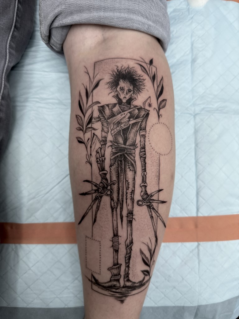 Edward Scissorhands Tattoo Black and Grey Tattoo Studio Salzburg 2