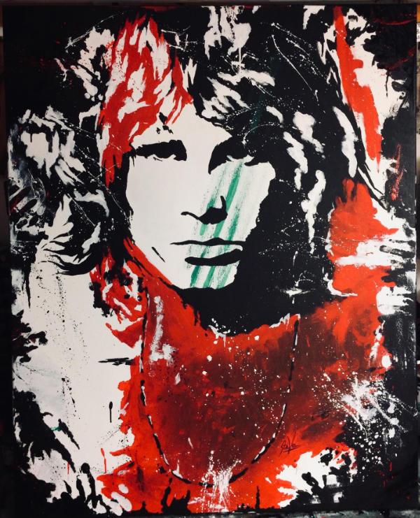 Jim Morrison Portrait Painting