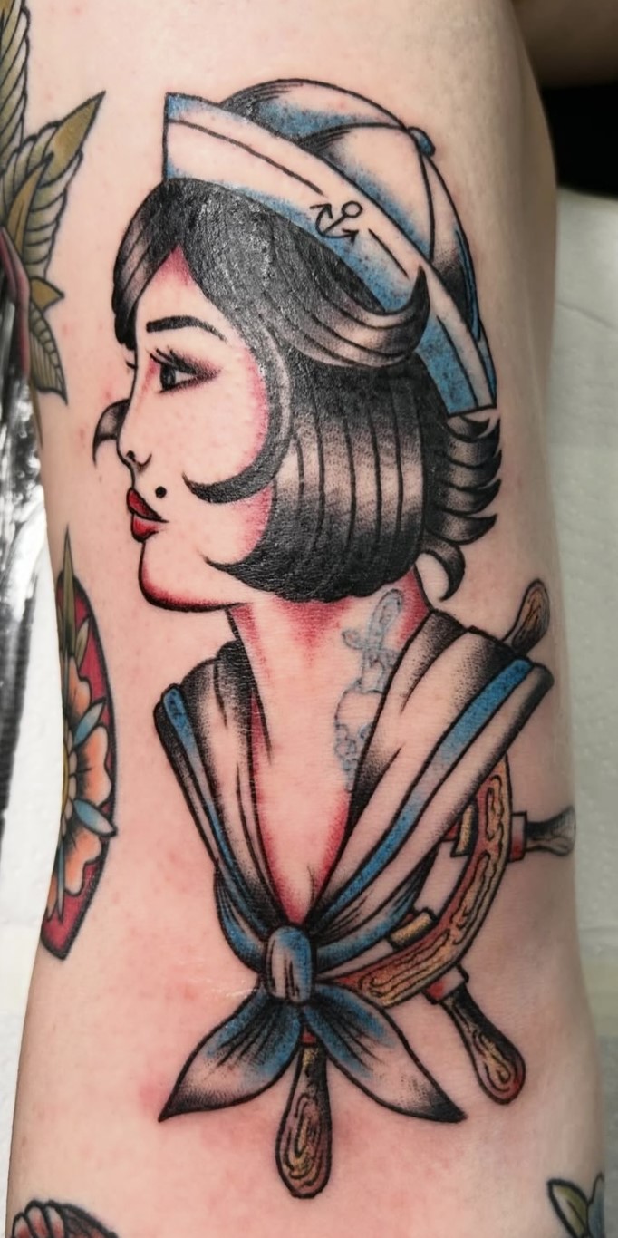 Traditional Sailing Colour Tattoo Neo Traditional Tattoo Studio Salzburg 29