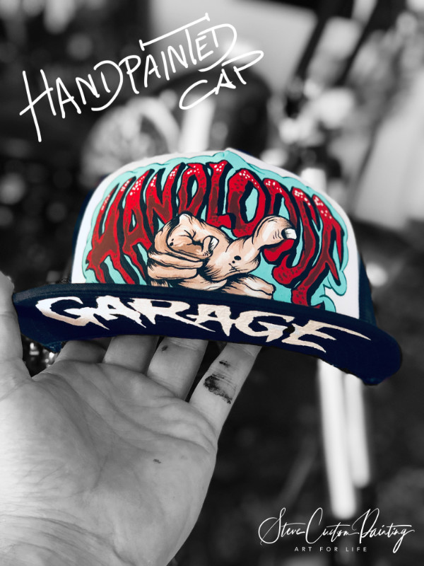 Handpainted Cap Garage