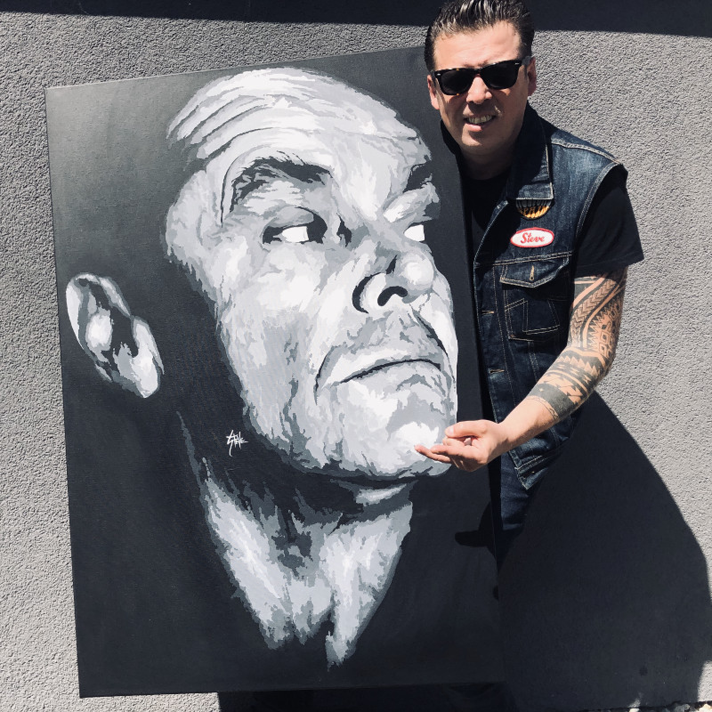 Steve with Large Portrait Painting