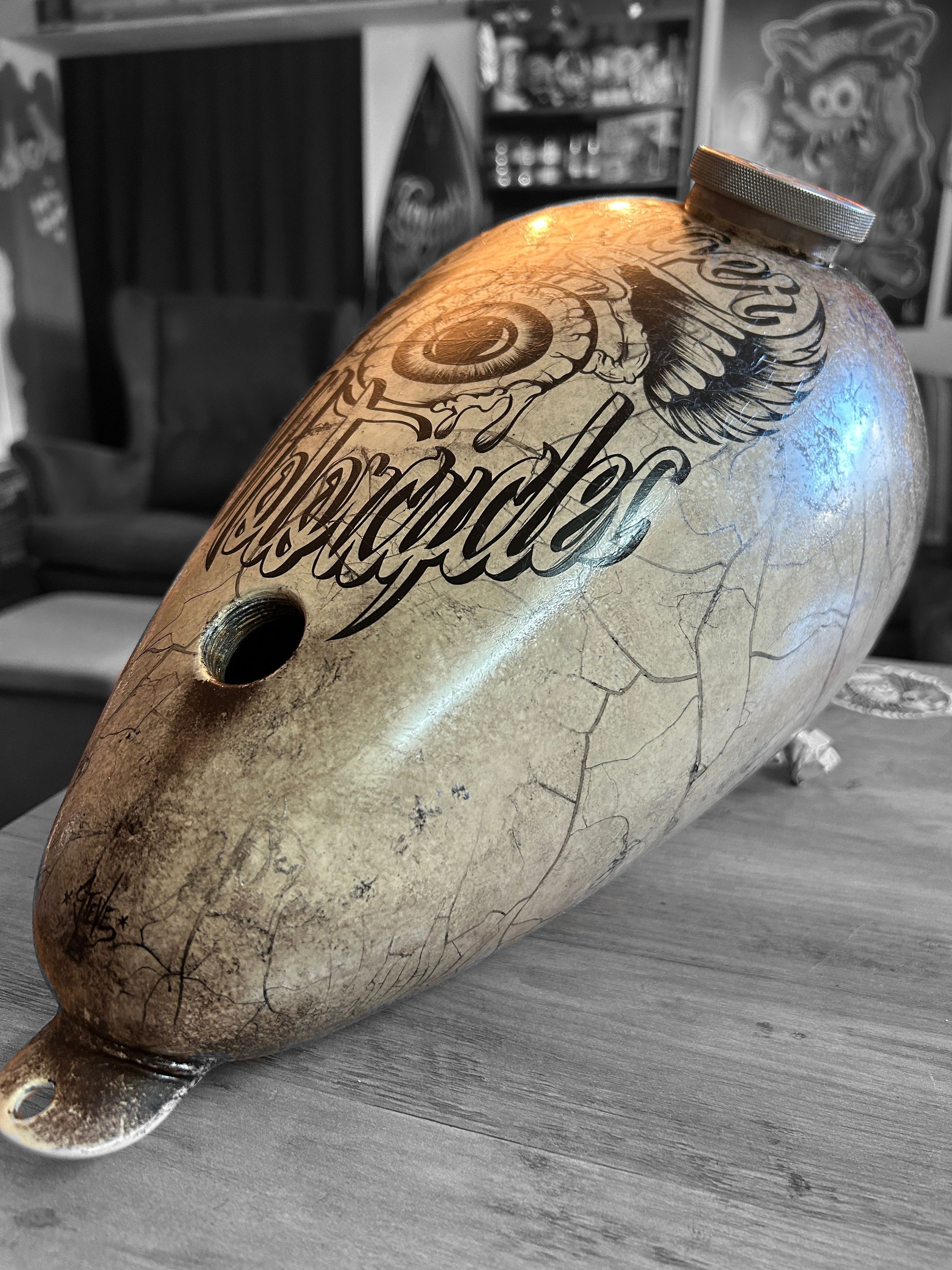 Custom Painted Motorcycle Tank