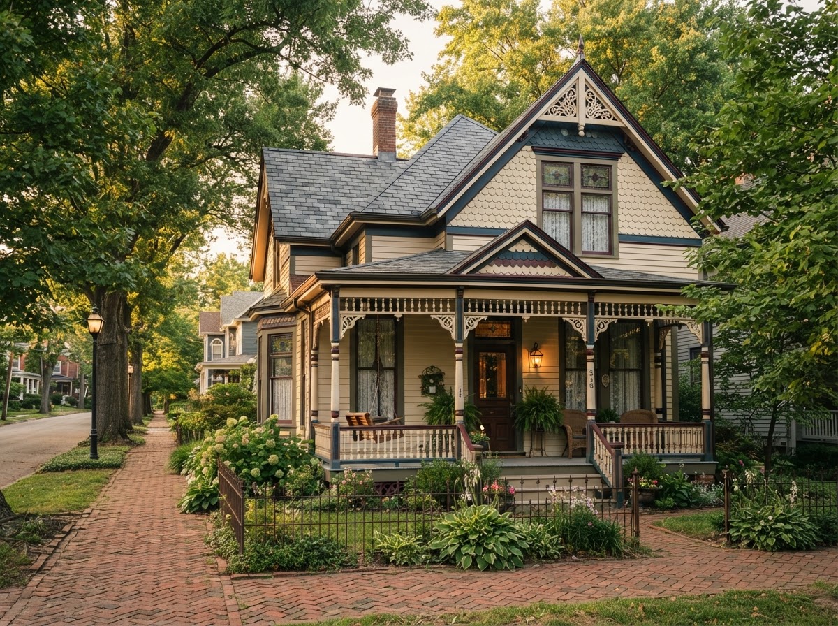 Charming Victorian home with inviting front porch and decorative trim in intimate Bellevue Kentucky neighborhood