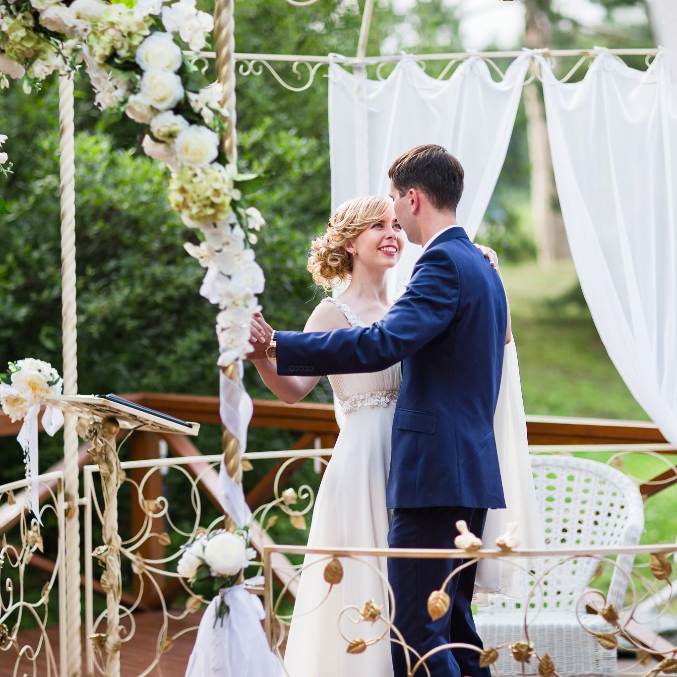 Bride and Groom Dancing