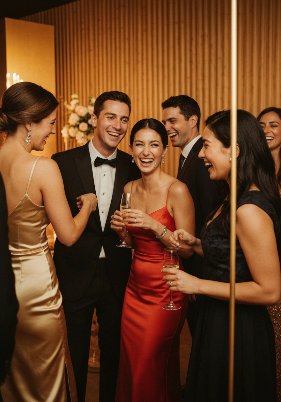 Guests enjoying a luxury event photo booth