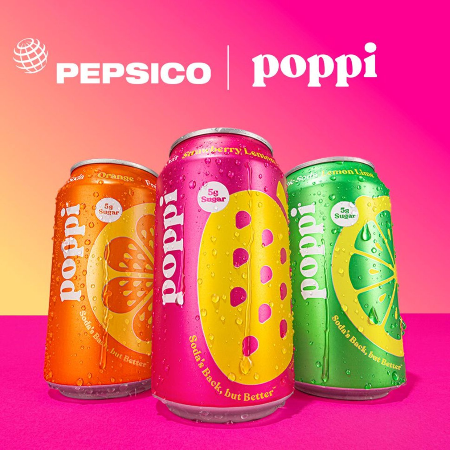 Poppi Beverage can, a brand that scaled to a $1.95B acquisition using sales click funnels and TikTok ads