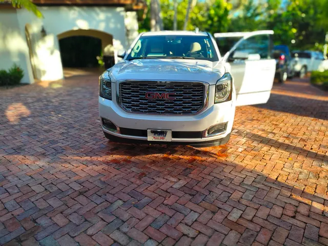 Detailed White GMC Yukon Denali