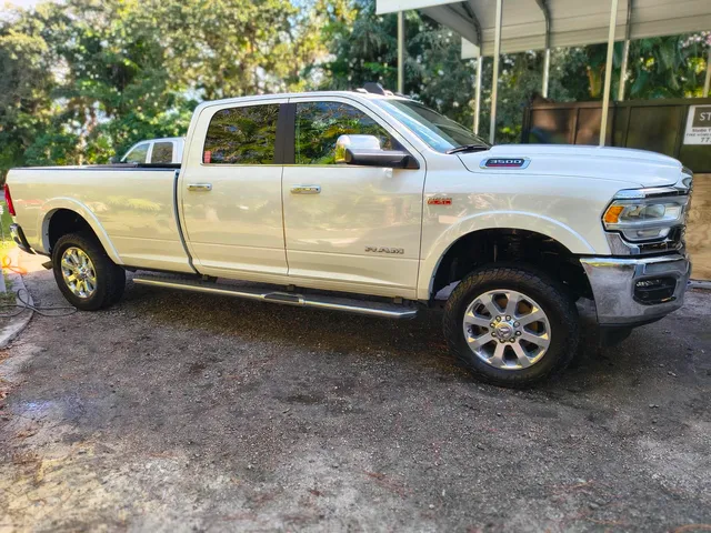 Detailed white Ram 3500 truck