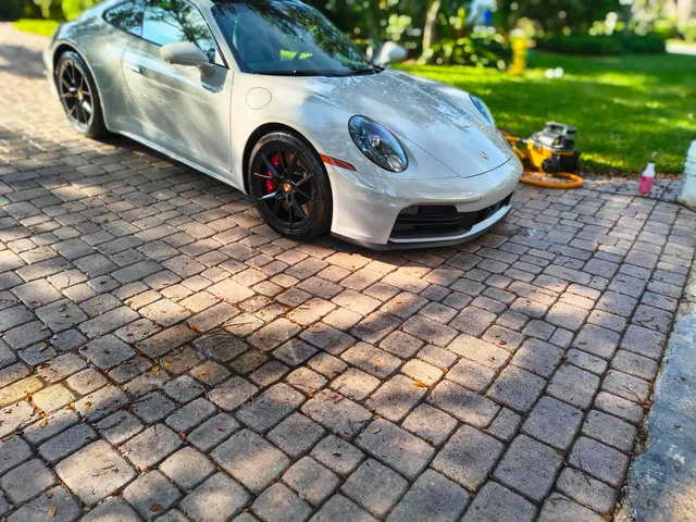 Detailed white Porsche 911