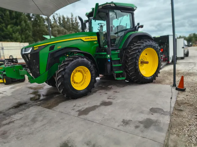 Detailed green John Deere tractor