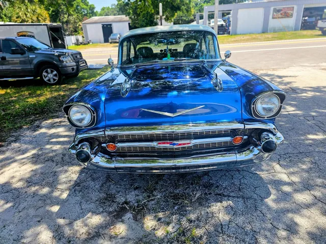 Detailed classic blue Chevrolet Bel Air