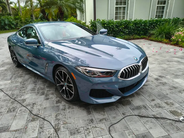 Detailed Blue BMW 8 Series Coupe