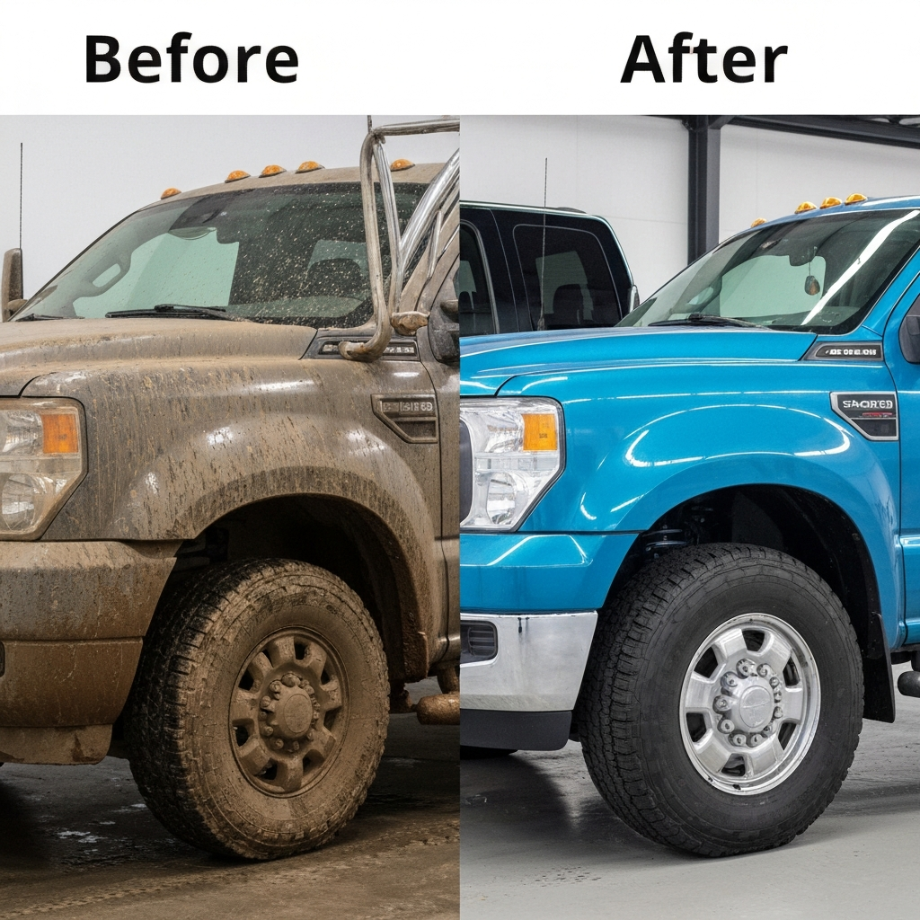 Auto detailing before and after