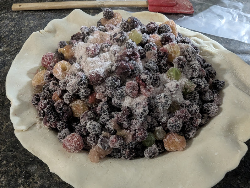 Mixed Berry Pie before baking