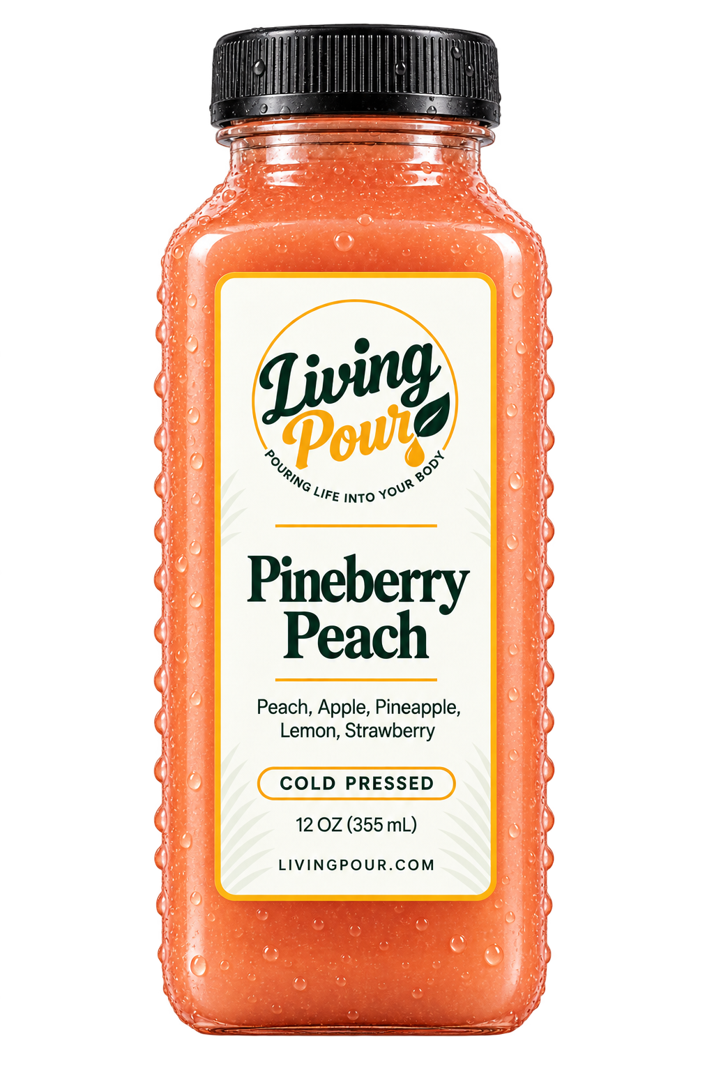 Pineberry Peach — Living Pour Cold Pressed Juice