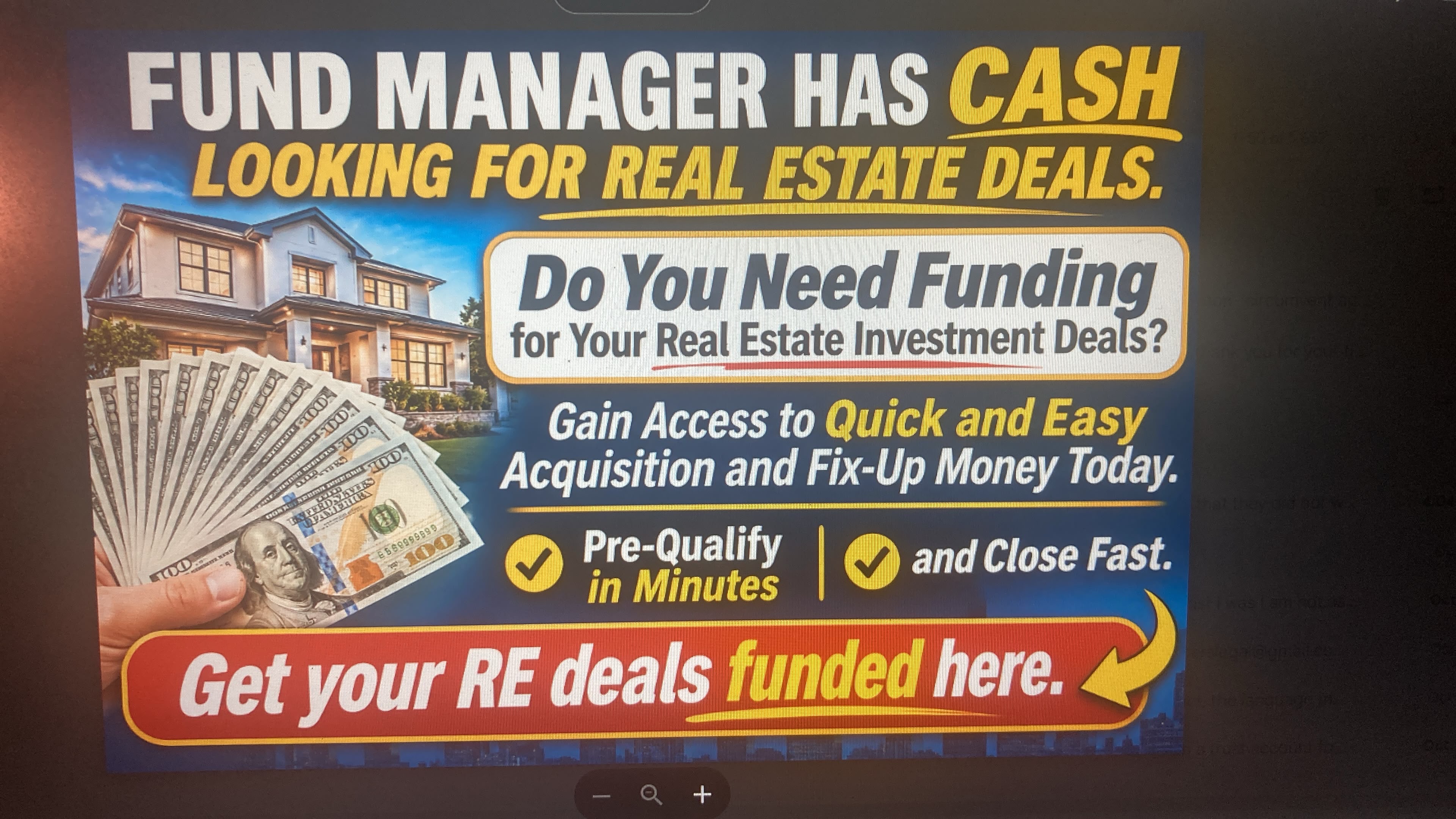 Fund Manager Has Cash Looking for Real Estate Deals - Get your RE deals funded here