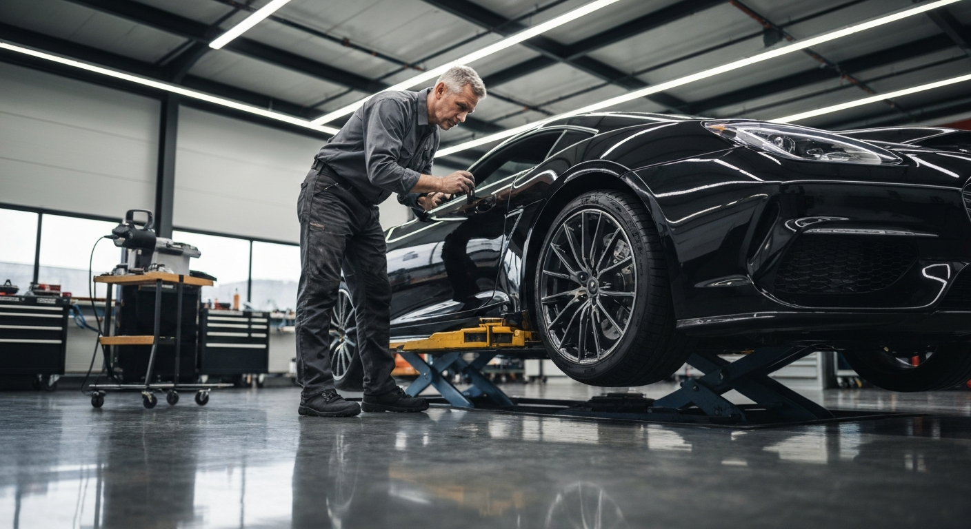 Mechanic in workshop