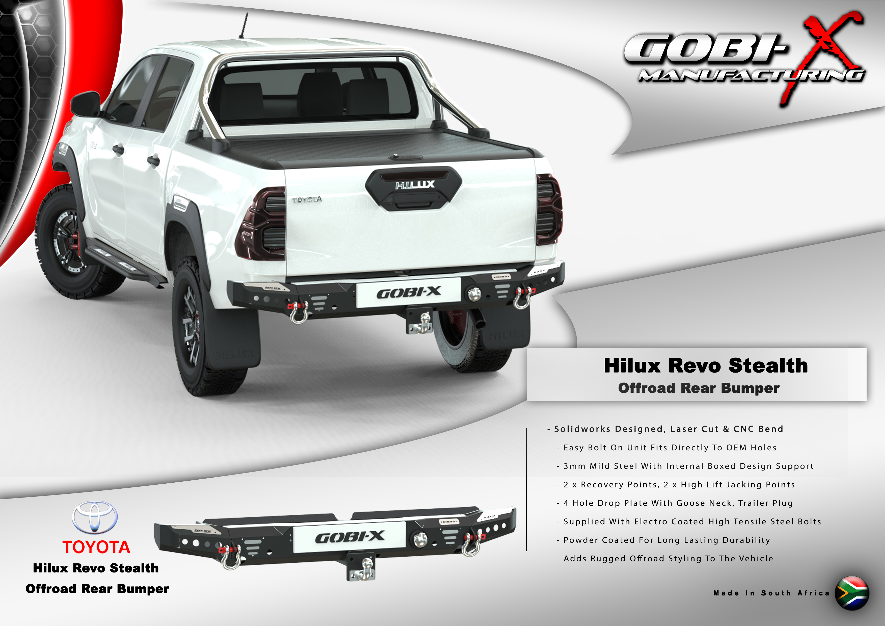 Hilux Revo Stealth Offroad Rear Bumper