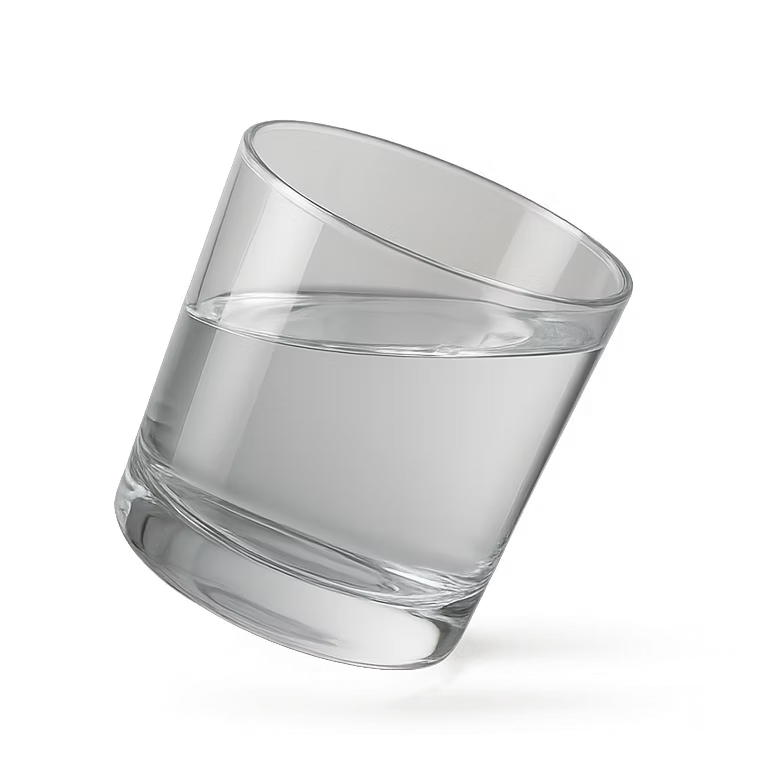 Bicchiere d'acqua pura