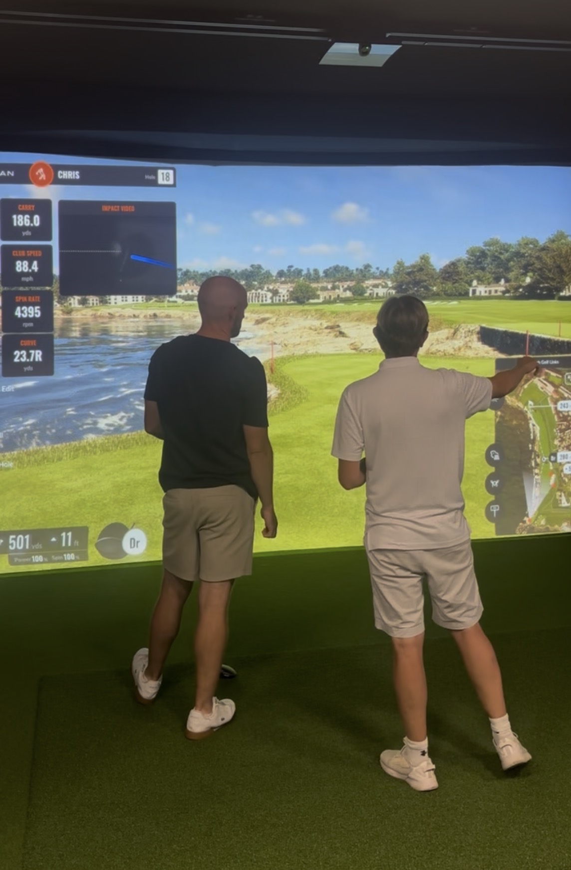 Chris Weston coaching at Castleview Golf Studio