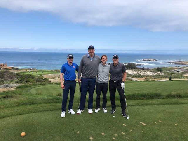 Chris Weston with playing partners at Pebble Beach