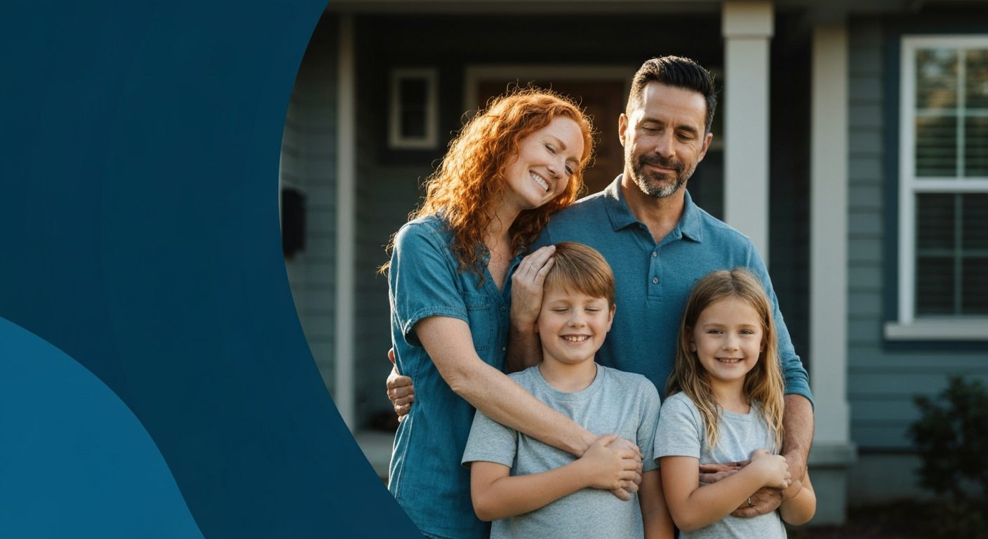 Family feeling secure with their home insurance