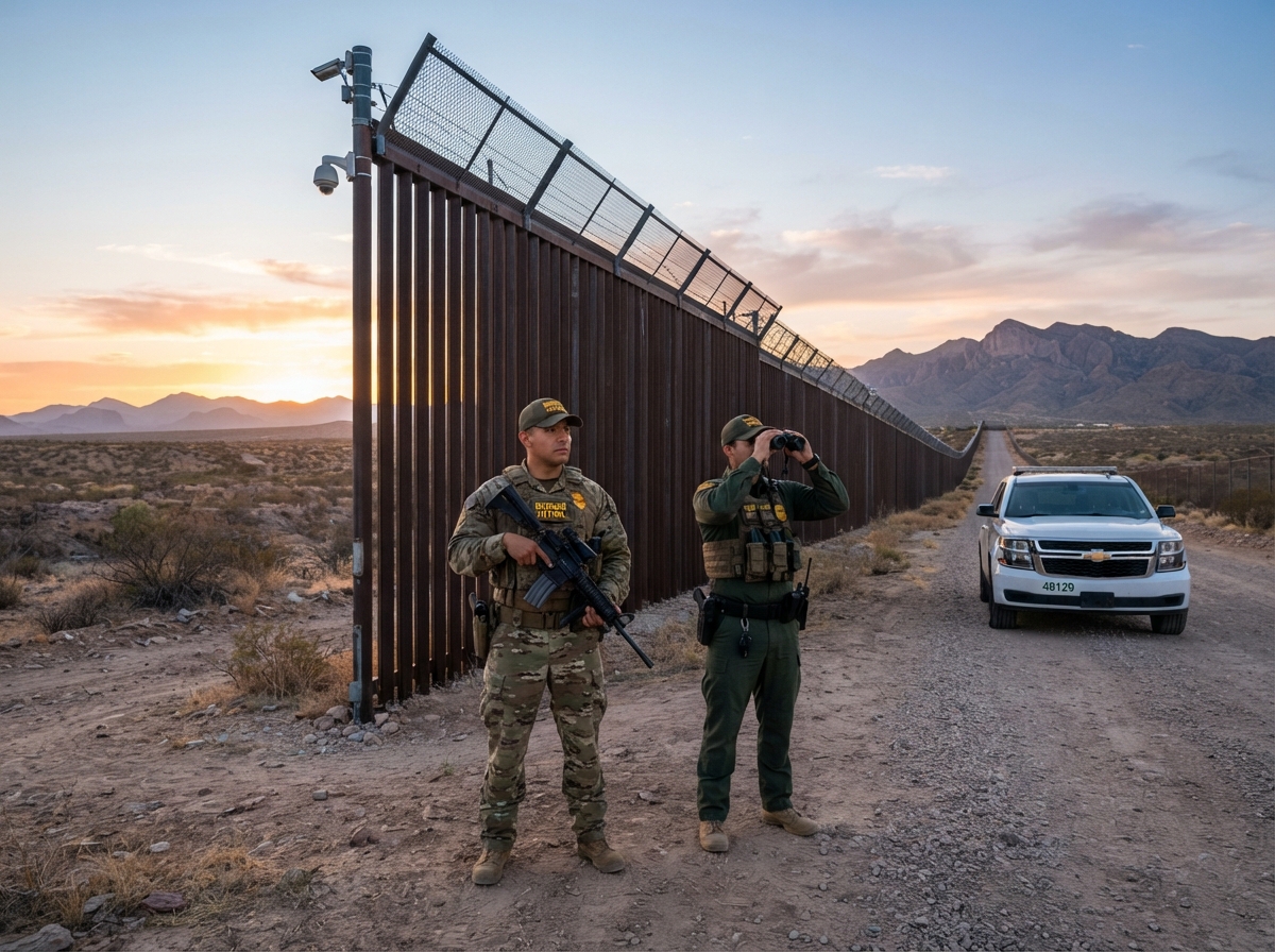Border Patrol agents at the southern border
