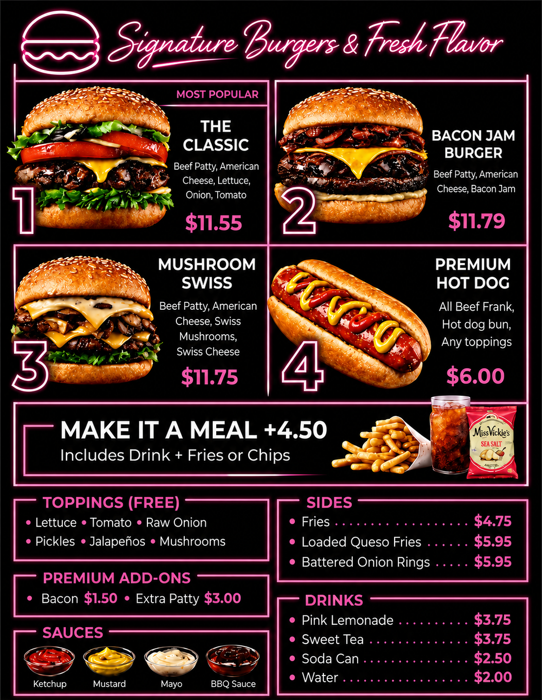 BURGR DFW Full Menu