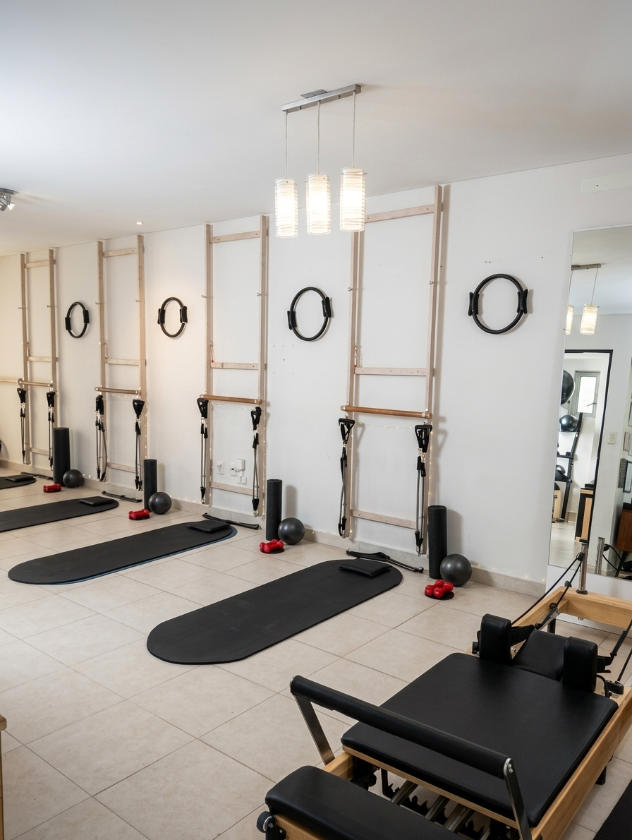 Instalaciones y equipo del estudio de Pilates PRISLATES en León 2