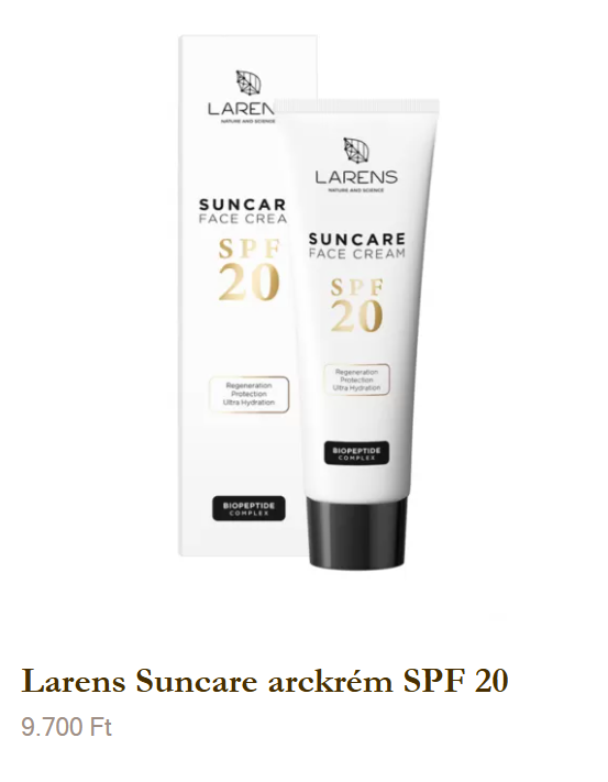 Larens Suncare arckrém SPF 20