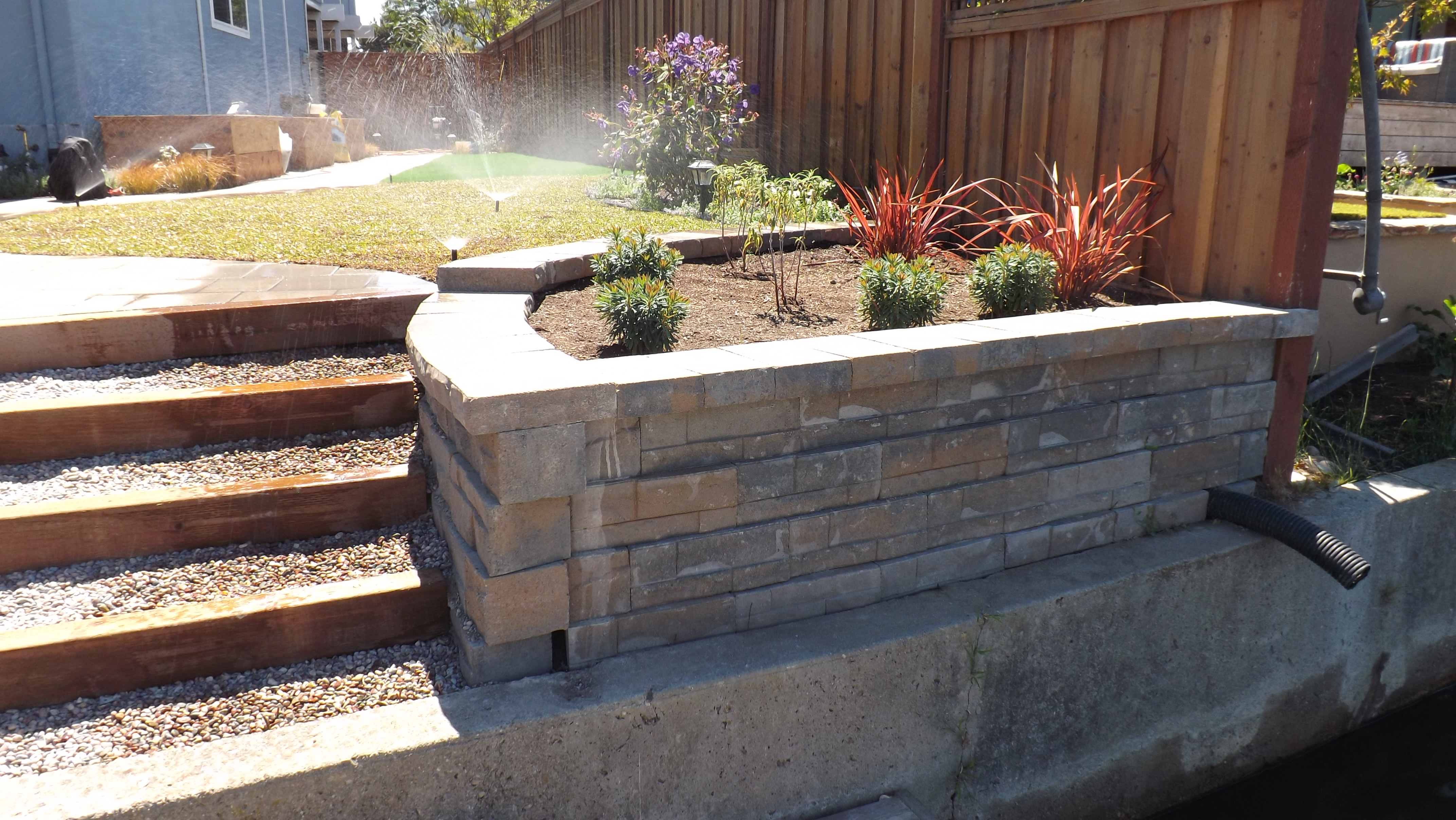 Garden - Leafy Garden with Stonework in Oakland / East Bay