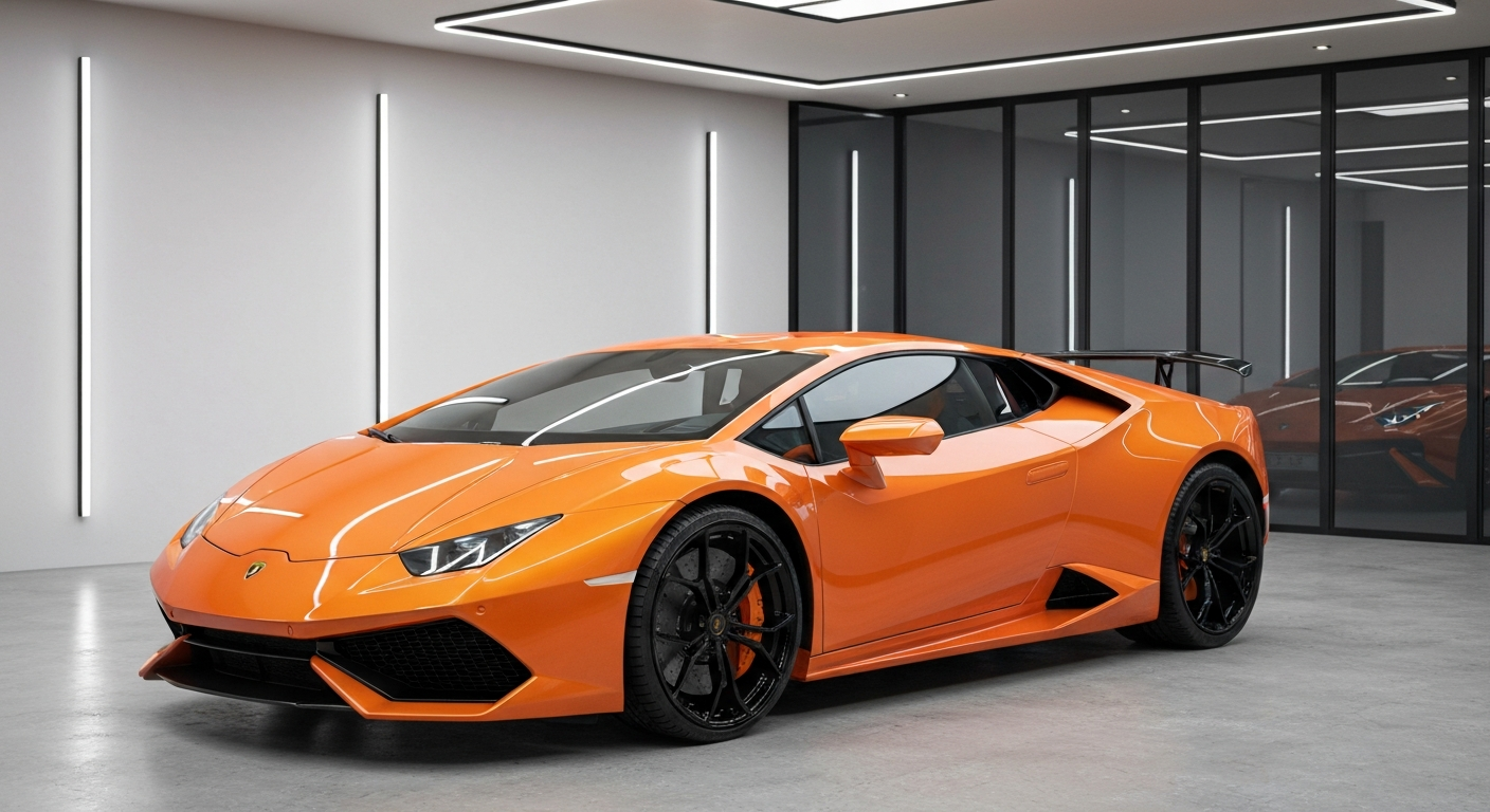 Glossy detailed luxury exotic car representing Is Ceramic Coating Worth It for Minnesota Winters?