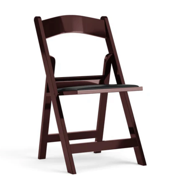 Mahogany Padded Folding Chair