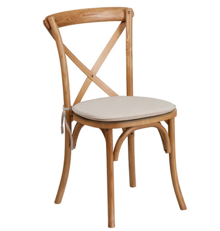 Natural Cross Back Chair