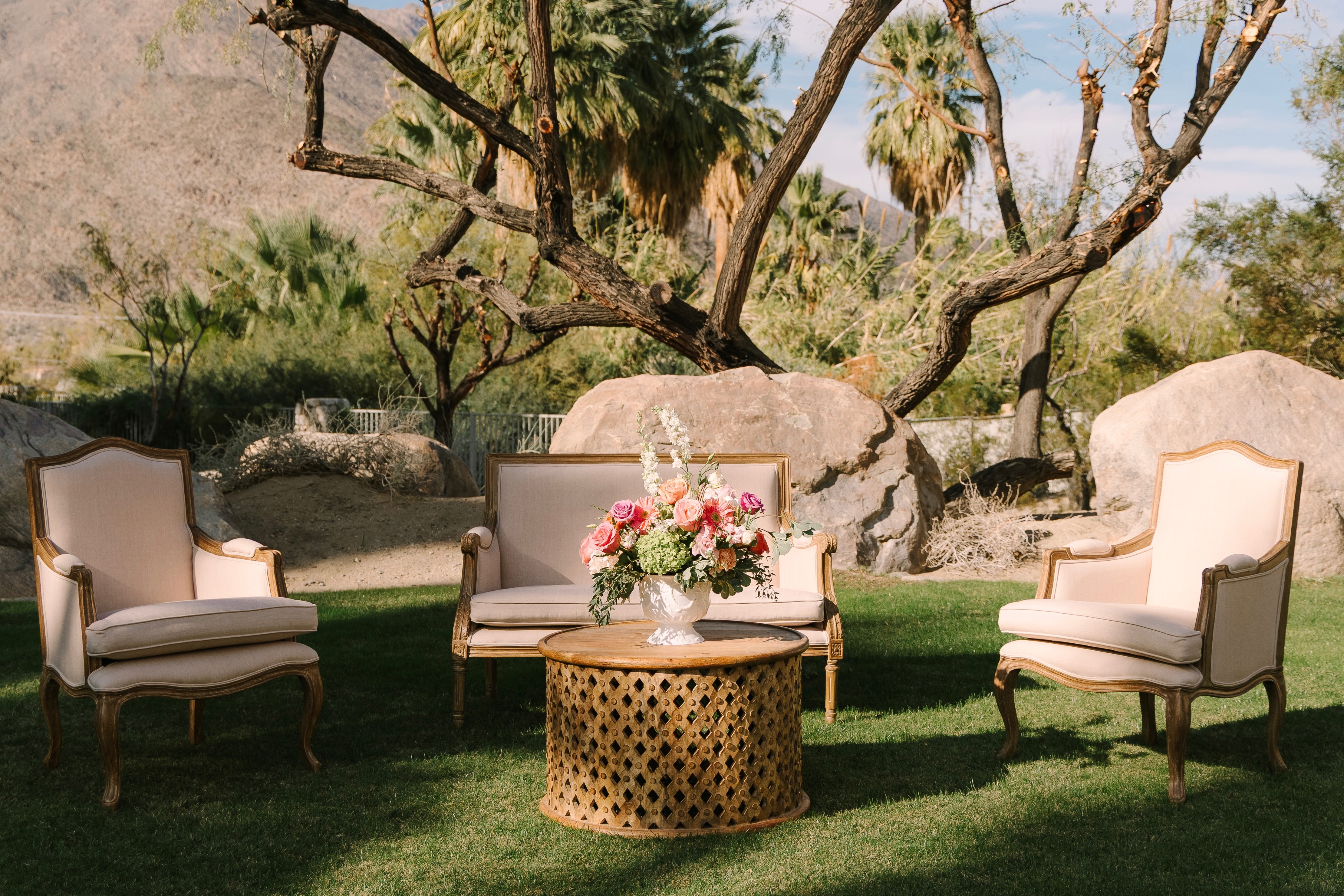Styled event space with premium furniture
