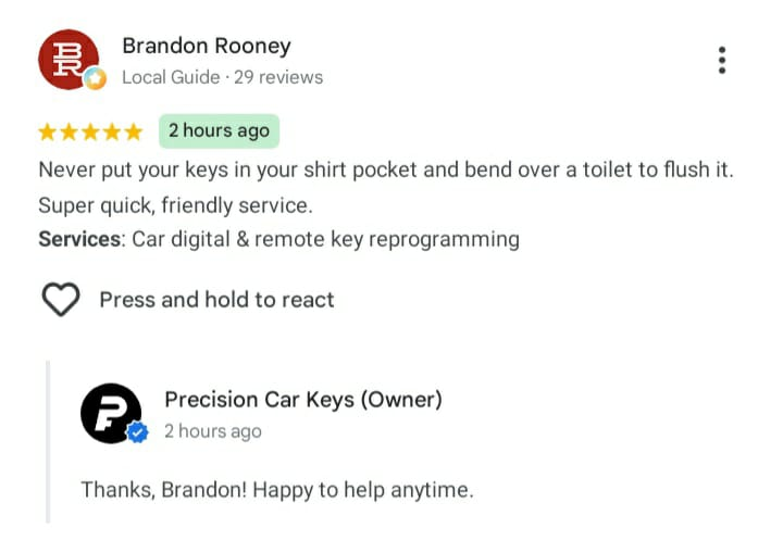 Brandon Rooney 5-star Google Review