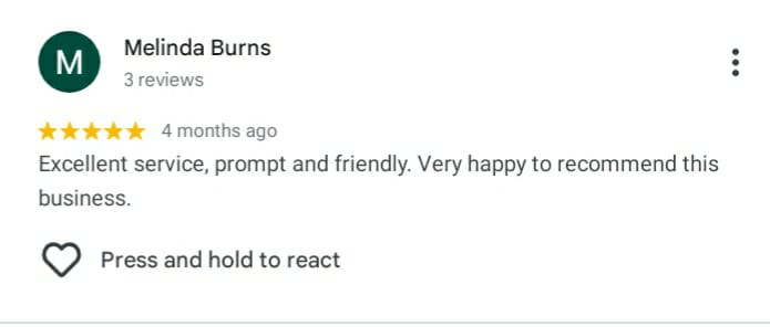 Melinda Burns 5-star Google Review
