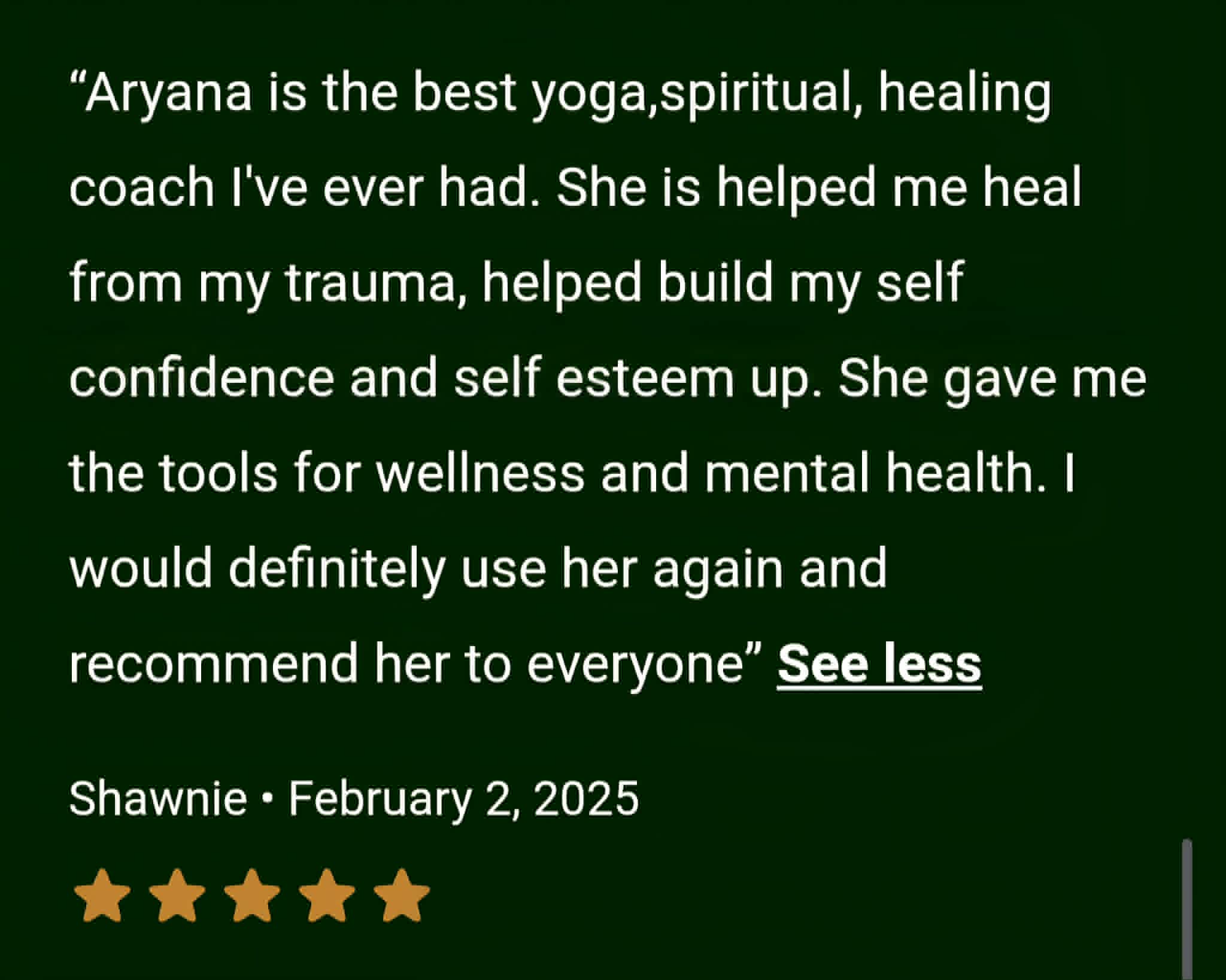Testimonial from Shawnie