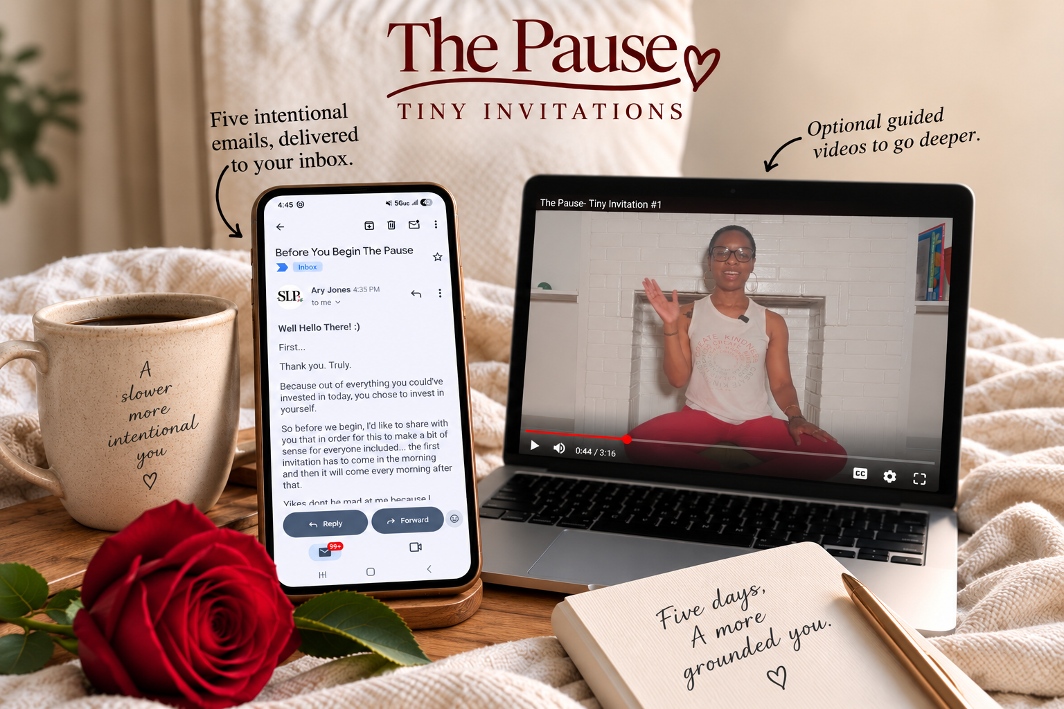 The Pause Tiny Invitations - 5-Day Guided Reset mockup
