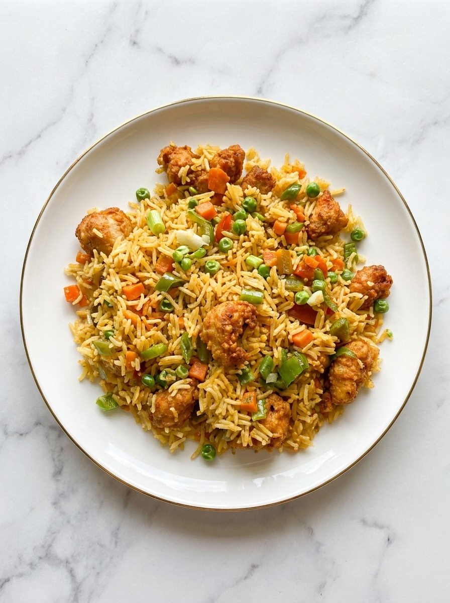 Nepali-style fried rice from P.K. Curry House Food Truck in Youngstown