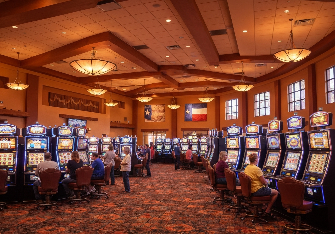 Interior of Kickapoo Lucky Eagle Casino gaming floor