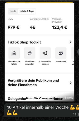 Teilnehmer-Feedback: TikTok Shop Ergebnisse
