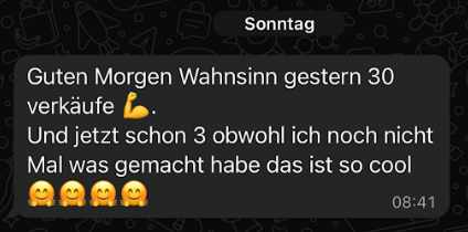 Teilnehmer-Feedback: 30 Verkäufe